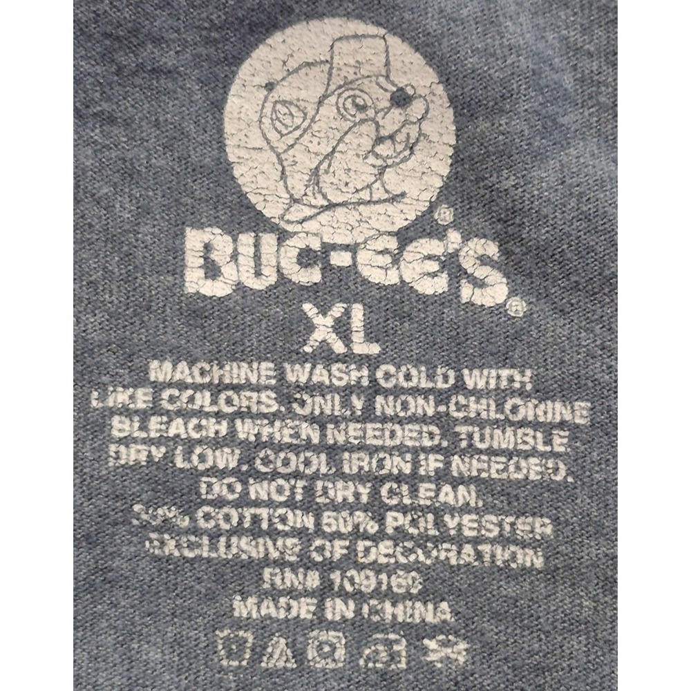 Buc-ee's men's grayish blue long sleeve 2 sided graphic t-shirt XL Original - Picture 5 of 10